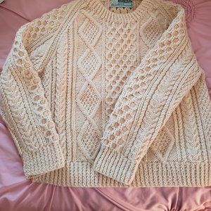 John Molloy Fisherman style cable knit sweater Size Large